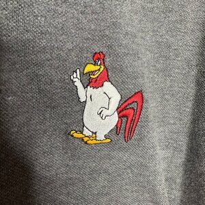 VNTG Looney Tunes Warner‎ Bros Foghorn Leghorn embroidered polo Sz M